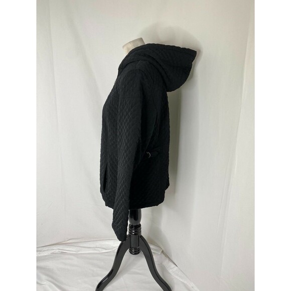 North Crest Women’s Outerwear Jacket Black Quilted Full Zip Hooded Size Medium - Picture 5 of 6